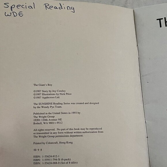 Sunshine Books The Giants Boy Ze King Shall Sing 1987 Paperback By Joy Cowley - Picture 6 of 8